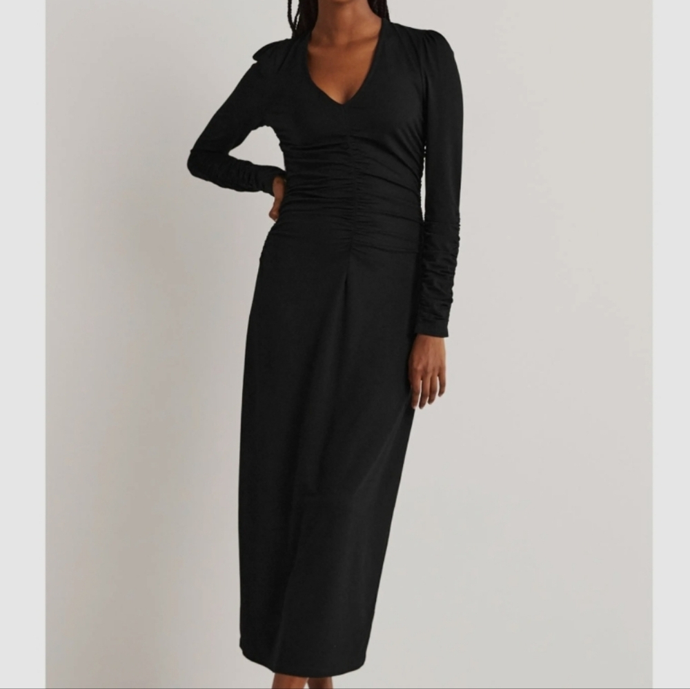 Ruched Jersey Midi Dress